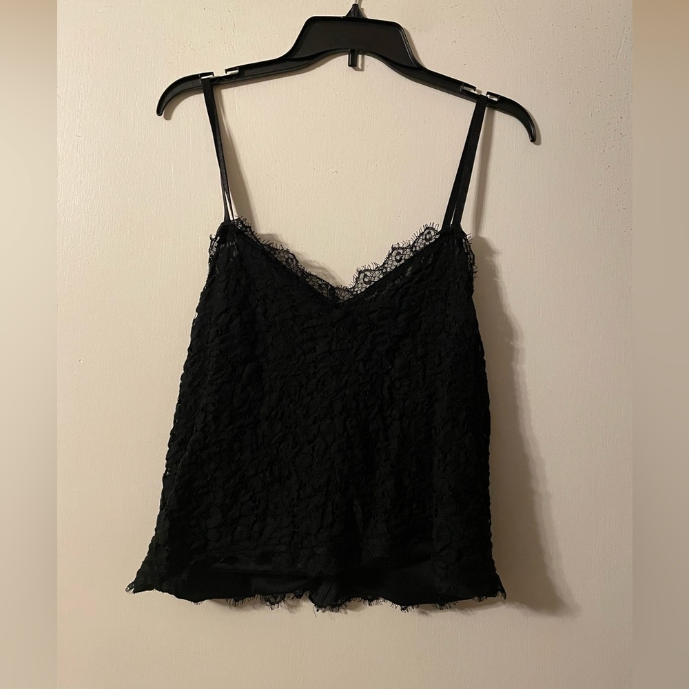 Black laced tank top